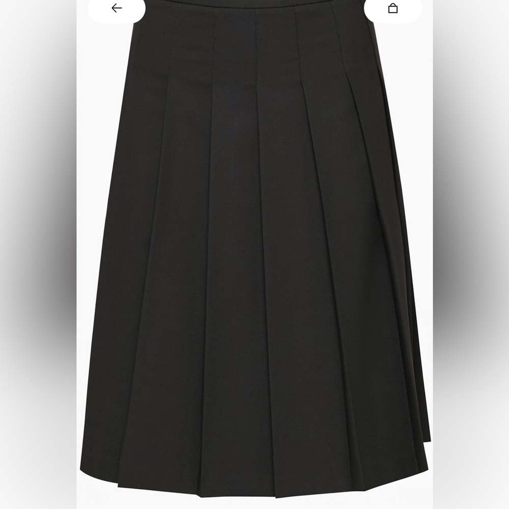 Aritzia Olive Midi Pleated Skirt - Picture 8 of 13